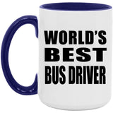 World's Best Bus Driver - 15oz Accent Mug Purple