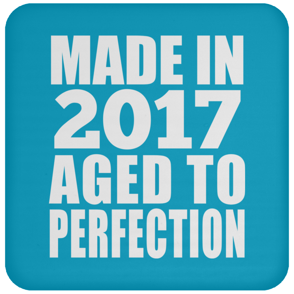 7th Birthday Made In 2017 Aged to Perfection - Drink Coaster