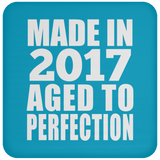 7th Birthday Made In 2017 Aged to Perfection - Drink Coaster