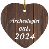 Archeologist Established Est. 2024 - Heart Ornament D