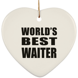 World's Best Waiter - Heart Ornament