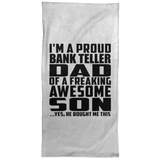 Proud Bank Teller Dad Of Awesome Son - Hand Towel