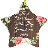 First Christmas With My Grandson 2024 - Star Ornament A
