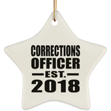 Corrections Officer Established EST. 2018 - Star Ornament