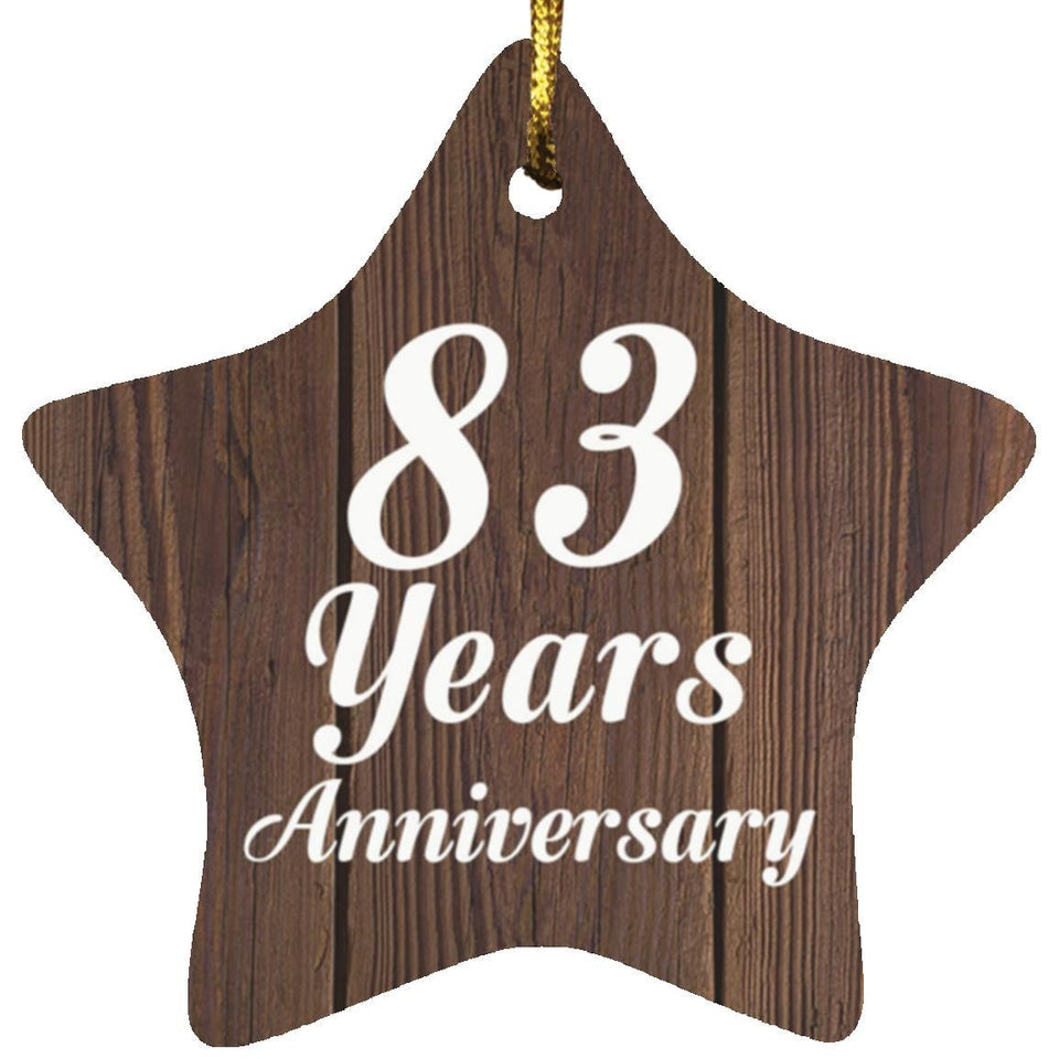 83rd Anniversary 83 Years Anniversary - Star Ornament D