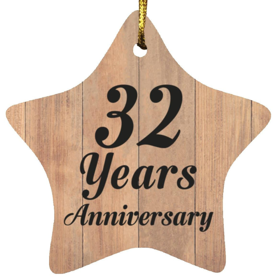 32nd Anniversary 32 Years Anniversary - Star Ornament C