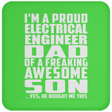 Proud Electrical Engineer Dad Of Awesome Son - Drink Coaster