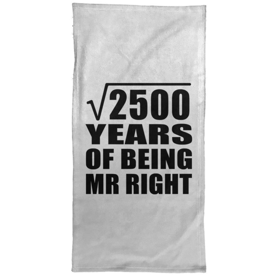 50th Anniversary Square Root of 2500 Years of Being Mr Right - Hand Towel