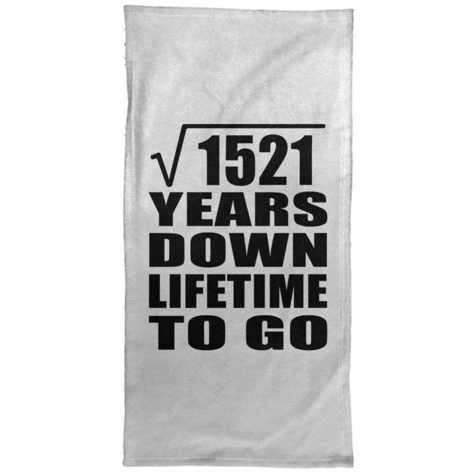 39th Anniversary Square Root of 1521 Years Lifetime To Go - Hand Towel