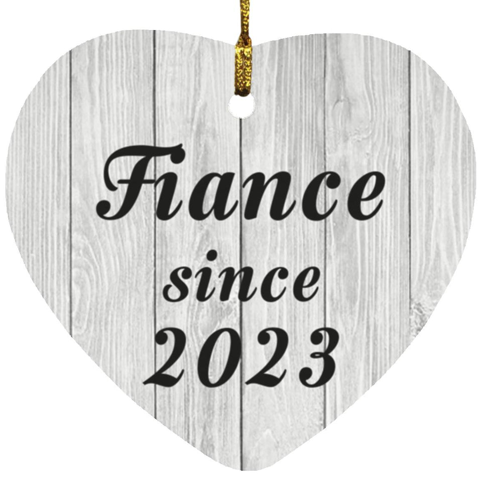 Fiance Since 2023 - Heart Ornament F
