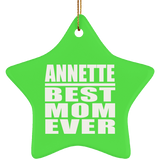 Annette Best Mom Ever - Star Ornament