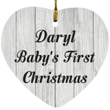 Daryl Baby's First Christmas - Heart Ornament F