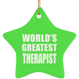 World's Greatest Therapist - Star Ornament