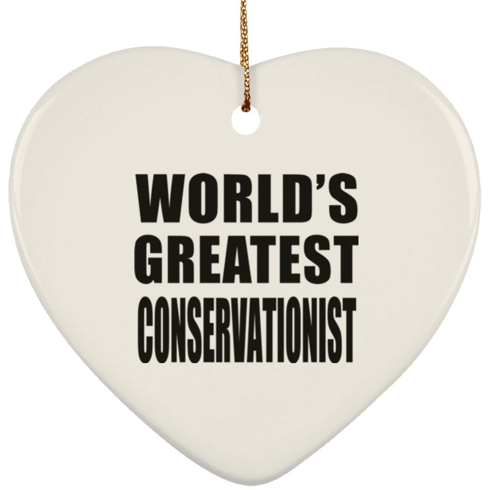 World's Greatest Conservationist - Heart Ornament