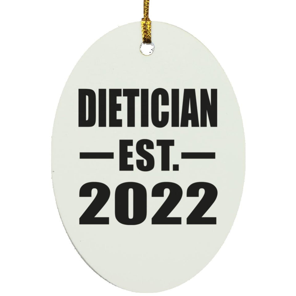 Dietician Established EST. 2022 - Oval Ornament