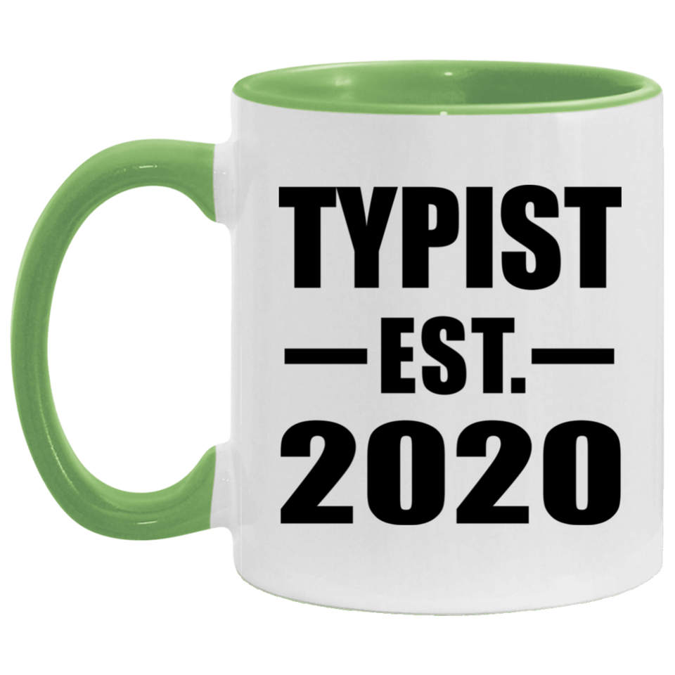 Typist Established EST. 2020 - 11oz Accent Mug Green
