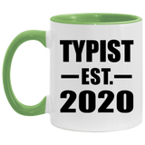 Typist Established EST. 2020 - 11oz Accent Mug Green