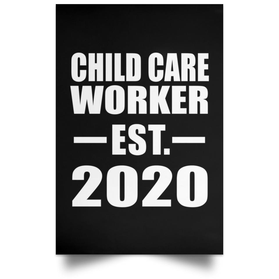 Child Care Worker Established EST. 2020 - Poster Portrait