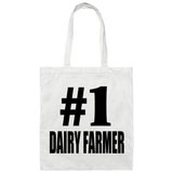 Number One #1 Dairy Farmer - Tote Bag White