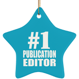 Number One #1 Publication Editor - Star Ornament