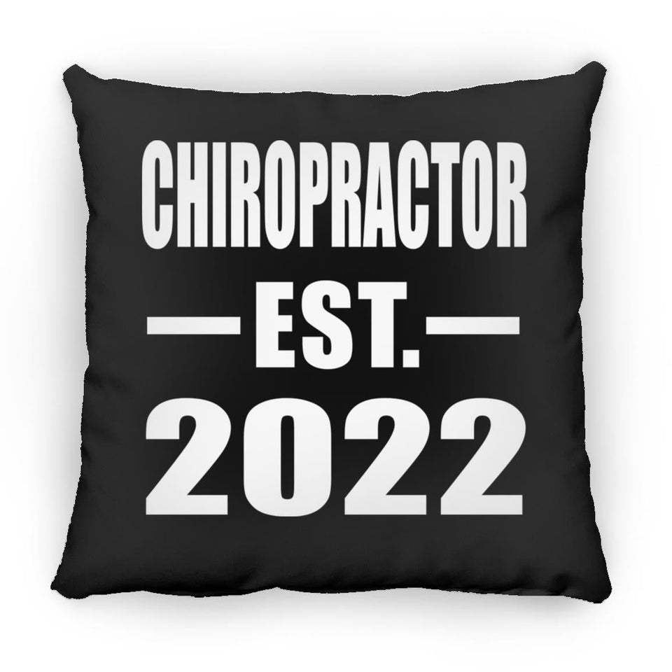 Chiropractor Established EST. 2022 - Throw Pillow Black