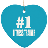 Number One #1 Fitness Trainer - Heart Ornament