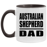 Australian Shepherd Dad - 11oz Accent Mug Black