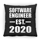 Software Engineer Established EST. 2020 - Throw Pillow Black
