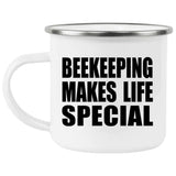 Beekeeping Makes Life Special - 12oz Camping Mug