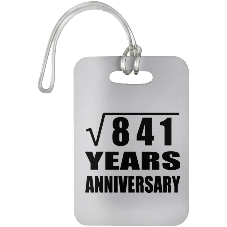 29th Anniversary Square Root of 841 Years Anniversary - Luggage Bag Tag