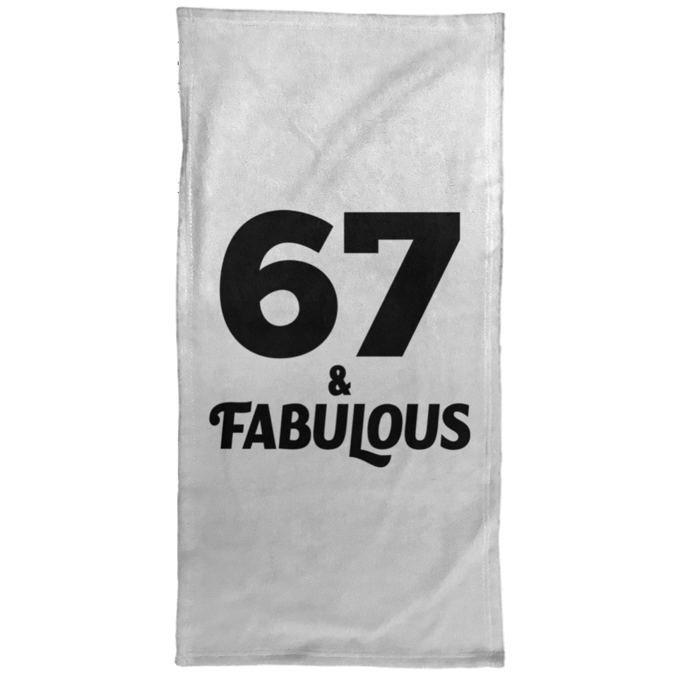 67th Birthday 67 & Fabulous - Hand Towel
