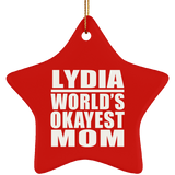 Lydia World's Okayest Mom - Star Ornament