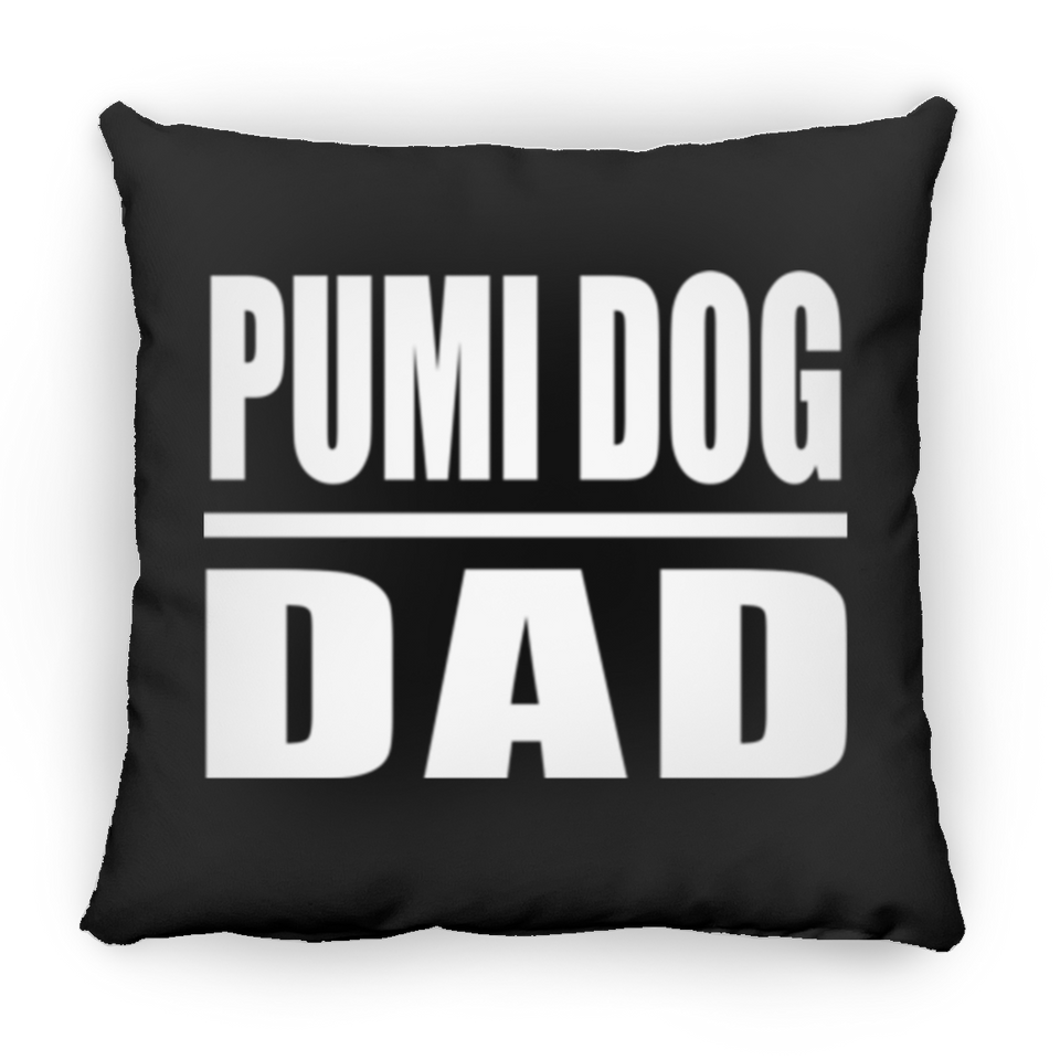 Pumi Dog Dad - Throw Pillow Black