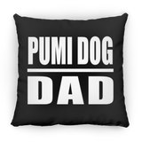 Pumi Dog Dad - Throw Pillow Black