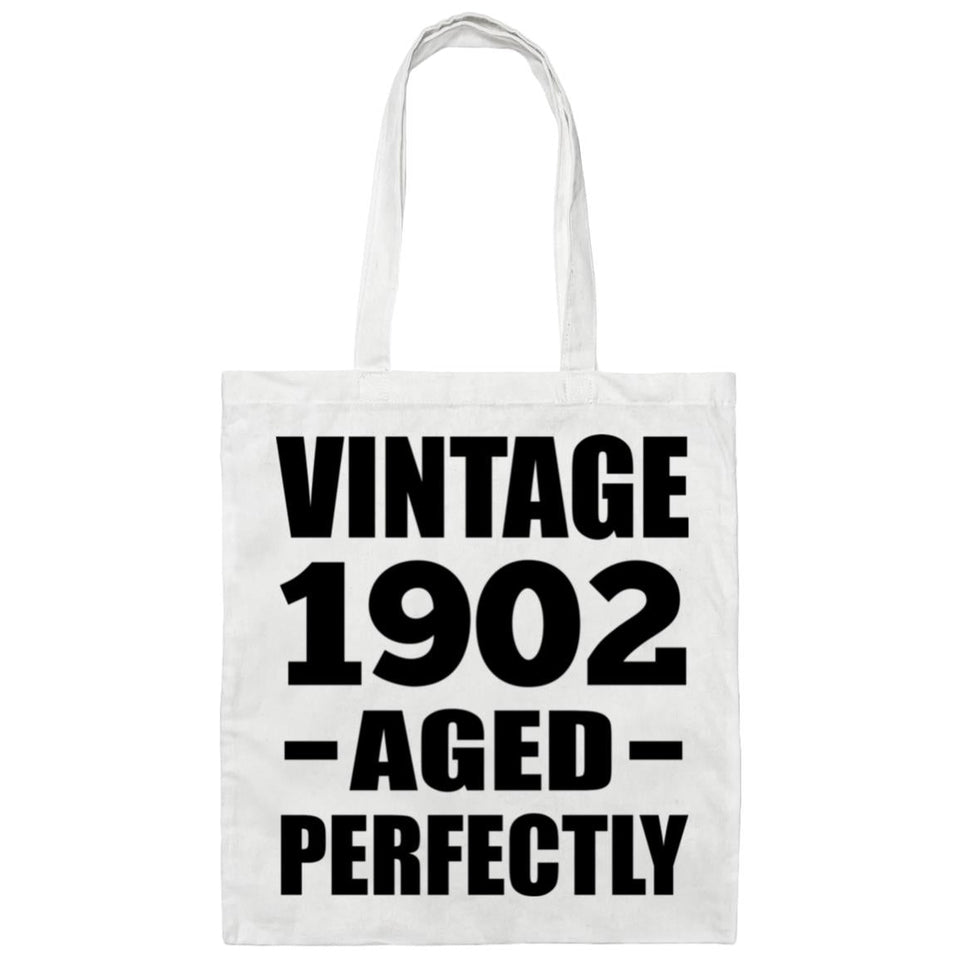 122nd Birthday Vintage 1902 Aged Perfectly - Tote Bag White
