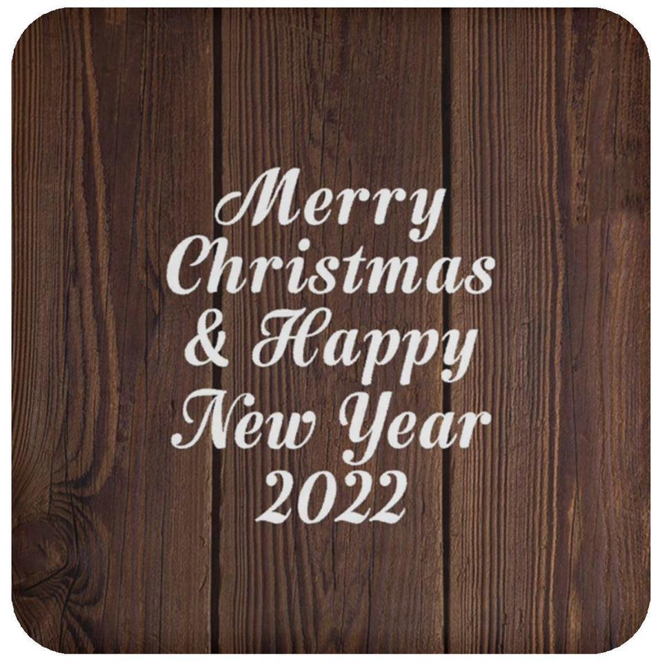 Merry Christmas & Happy New Year 2022 - Drink Coaster D
