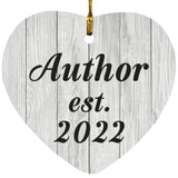 Author Established Est. 2022 - Heart Ornament F