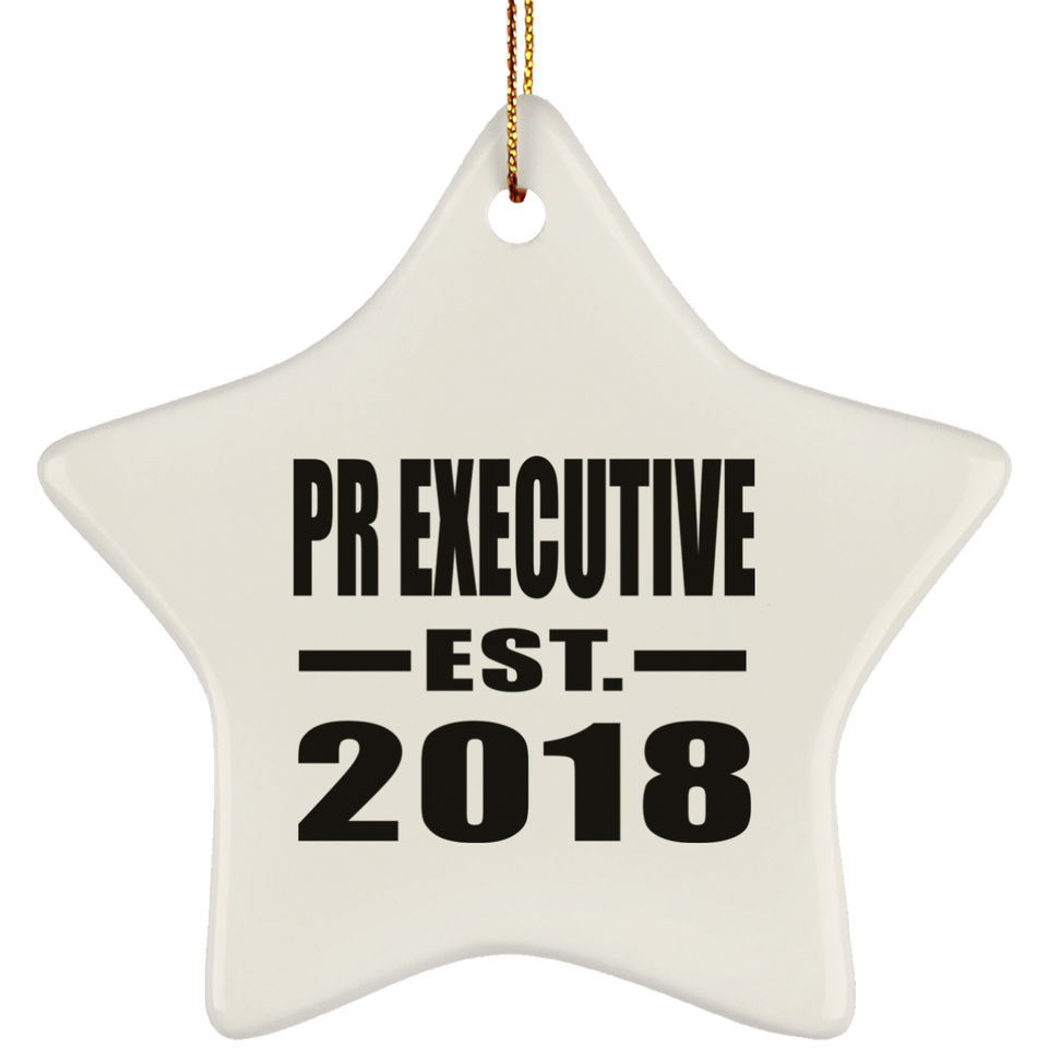 Pr Executive Established EST. 2018 - Star Ornament