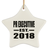 Pr Executive Established EST. 2018 - Star Ornament