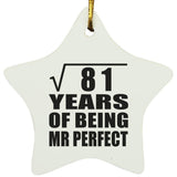 9th Anniversary Square Root of 81 Years of Mr Perfect - Star Ornament