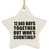 33rd Anniversary 12,045 Days Together But Who's Counting - Star Ornament