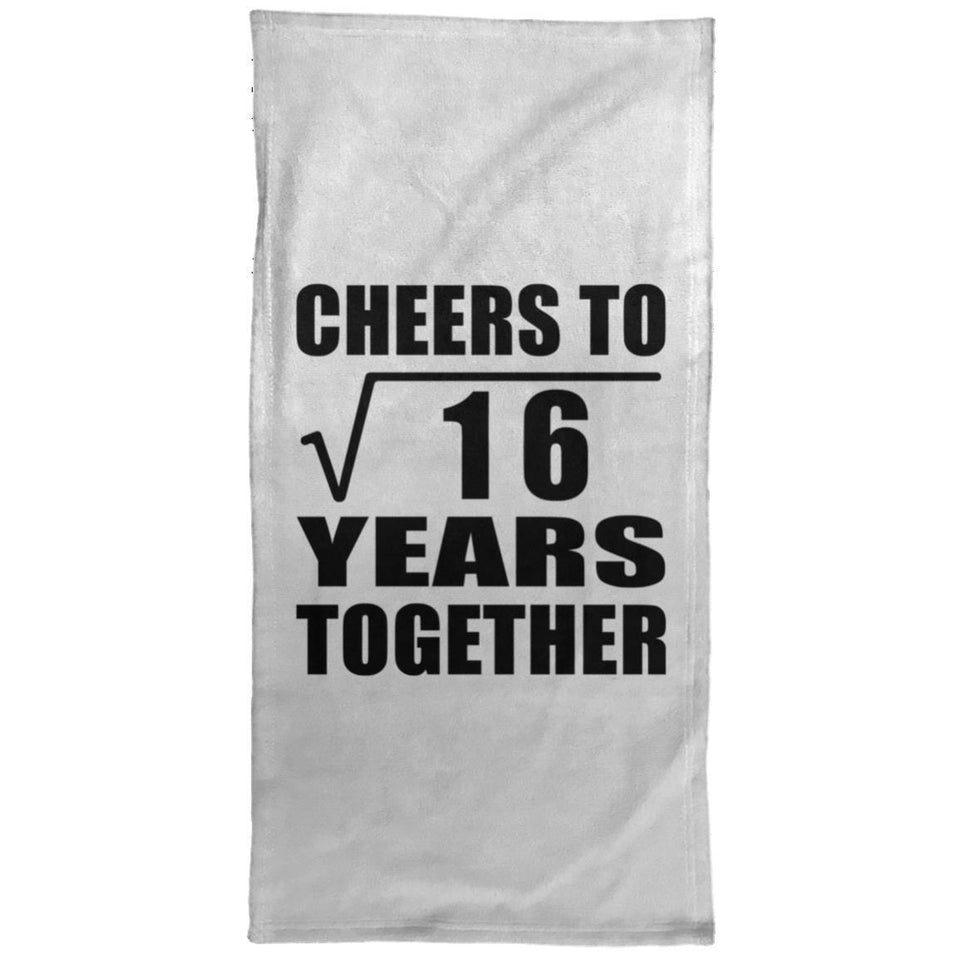 4th Anniversary Cheers To Square Root of 16 Years Together - Hand Towel