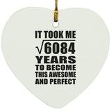 78th Birthday Took Square Root of 6084 Years To Awesome - Heart Ornament