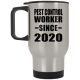Pest Control Worker Since 2020 - Silver Travel Mug