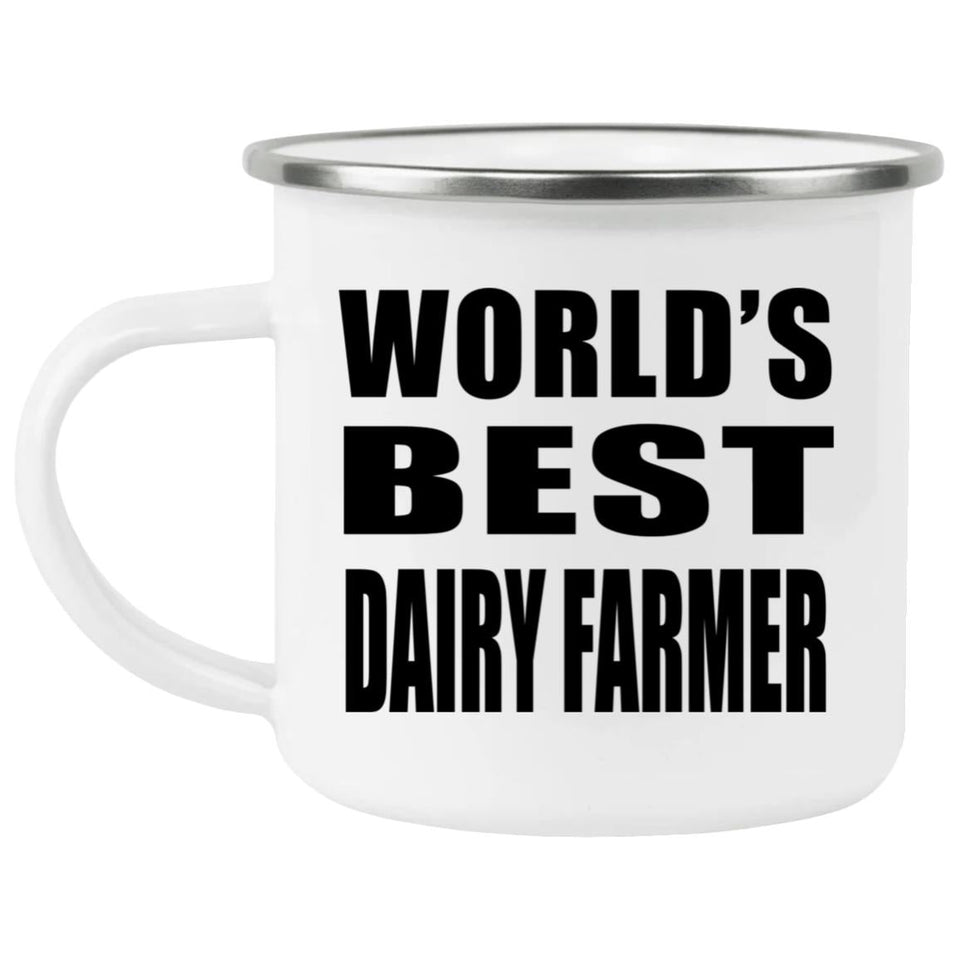 World's Best Dairy Farmer - 12oz Camping Mug
