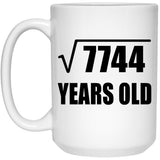 88th Birthday Square Root of 7744 Years Old - 15oz Coffee Mug