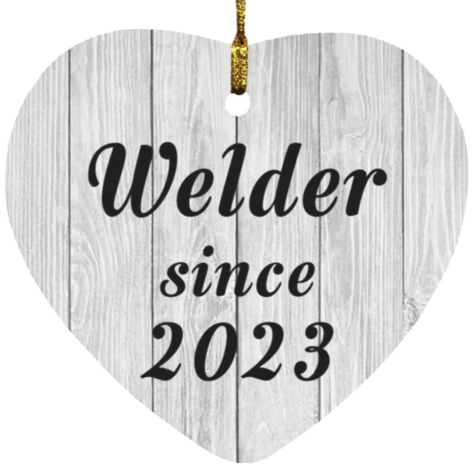 Welder Since 2023 - Heart Ornament F