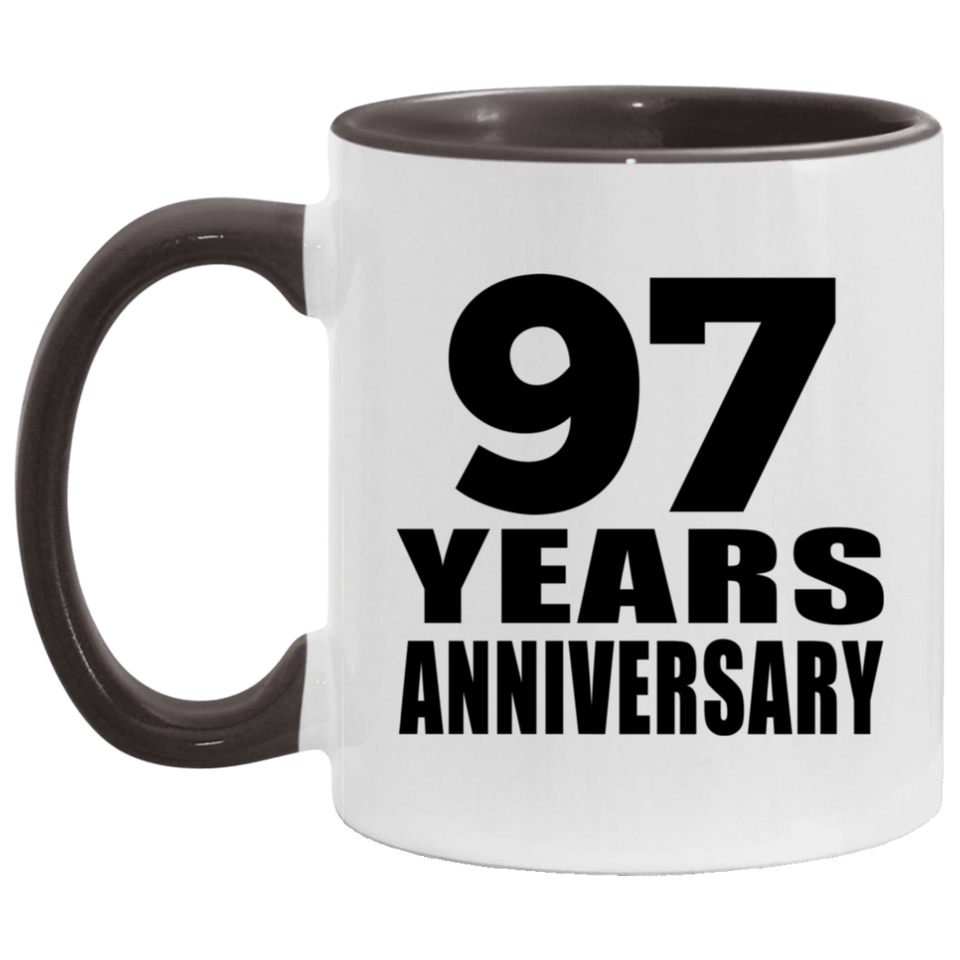 97th Anniversary 97 Years - 11oz Accent Mug Black
