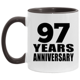 97th Anniversary 97 Years - 11oz Accent Mug Black