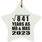 29th Anniversary Square Root of 841 Years As Mr & Mrs 2023 - Star Ornament